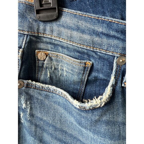 Hudson Women's Zoeey Straight High Rise Frayed Cropped Jeans - Picture 15 of 16